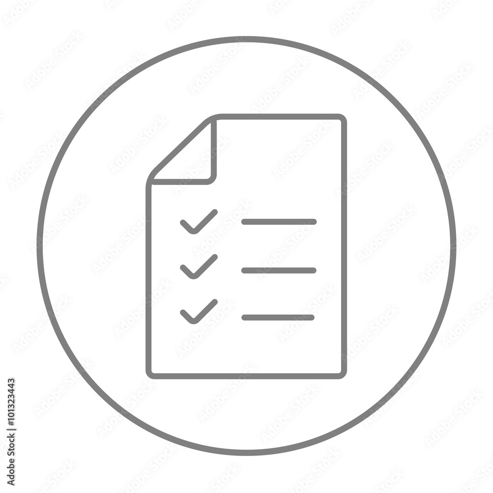 Shopping list line icon. Shopping list line icon.