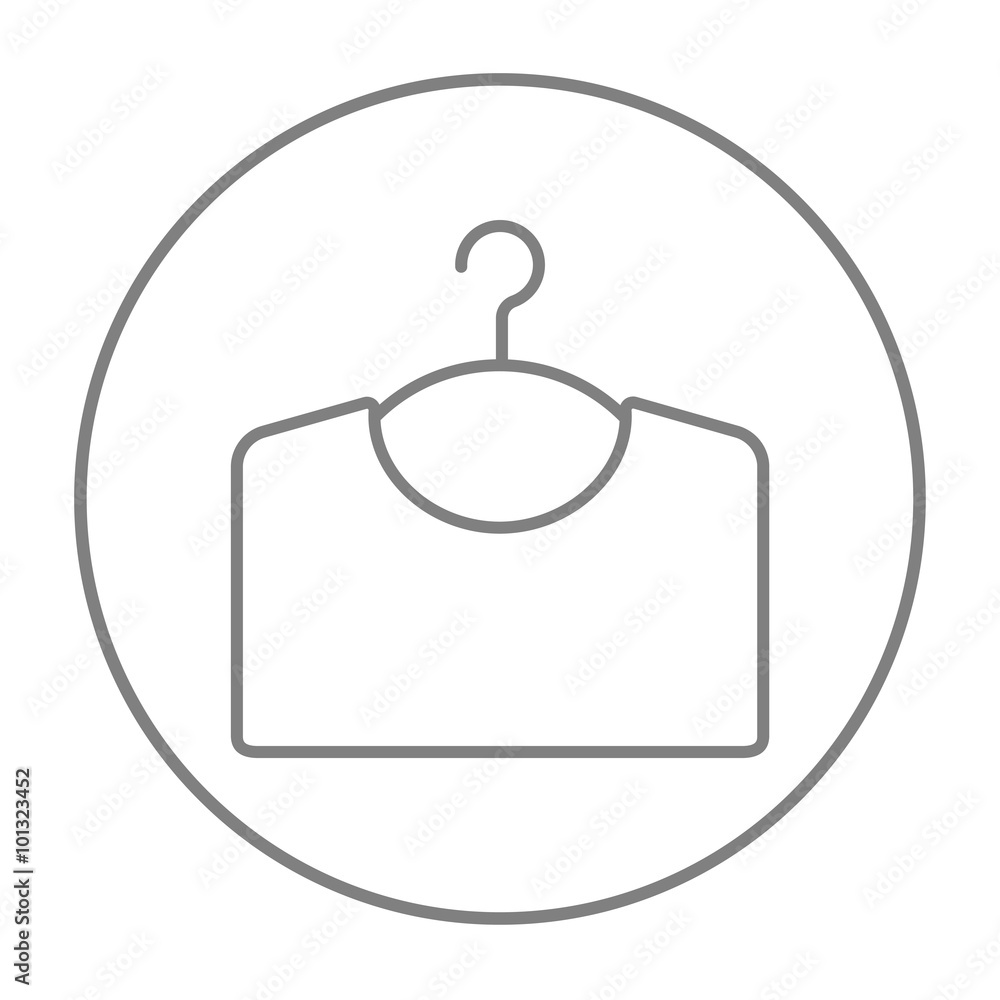 Fotografie Sweater on hanger line icon.