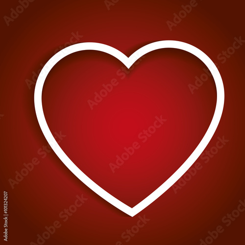 Valentines heart in red