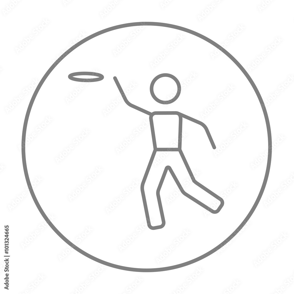 Frisbee line icon. Frisbee line icon.