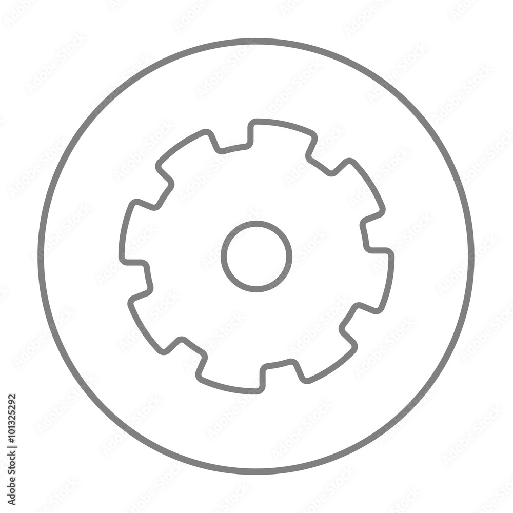 Gear line icon. Gear line icon.