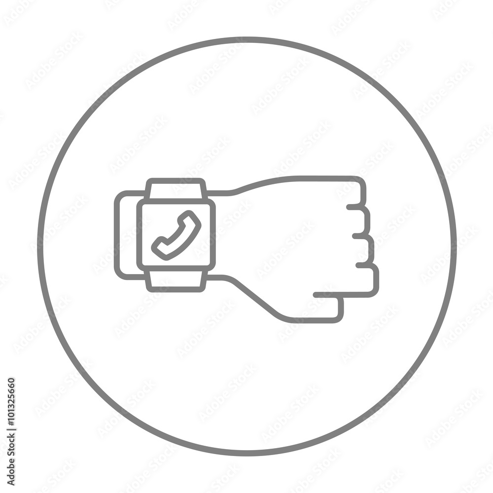 Smartwatch line icon. Smartwatch line icon.