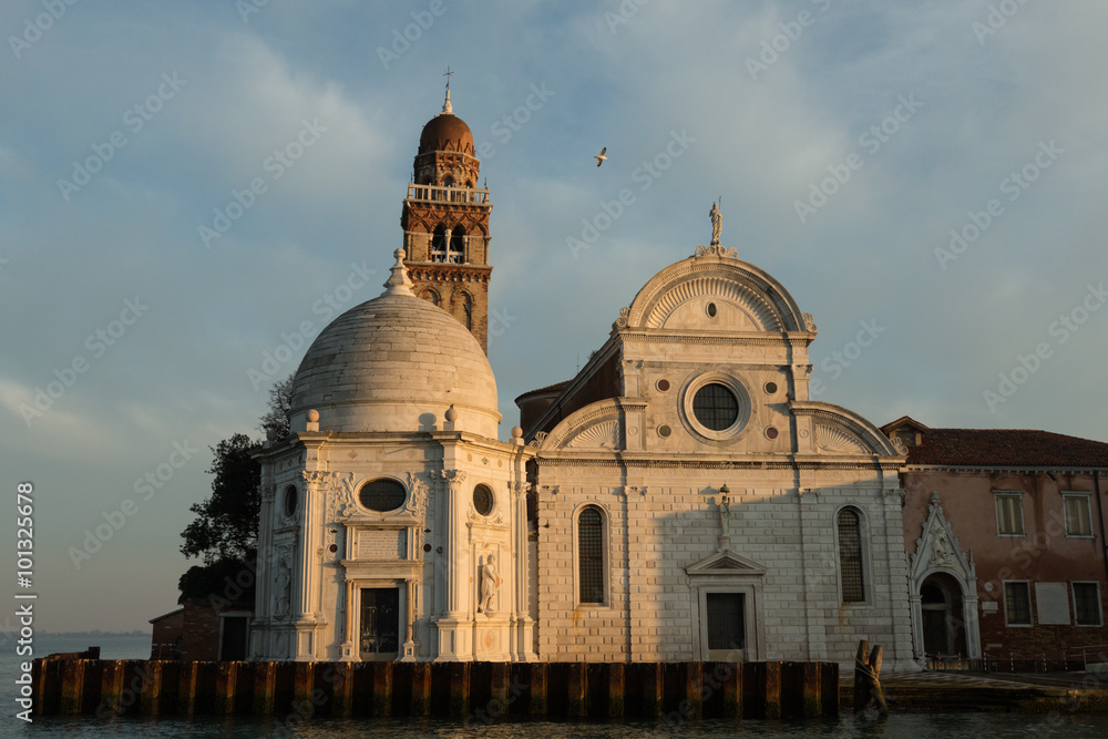 15th century church of San Michele on the cemetery island of Isola, Venice, Italy
