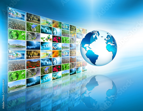 Television and internet production technology concept
