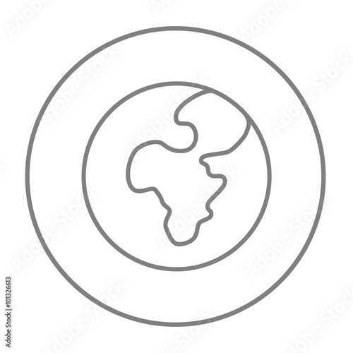 Globe line icon.