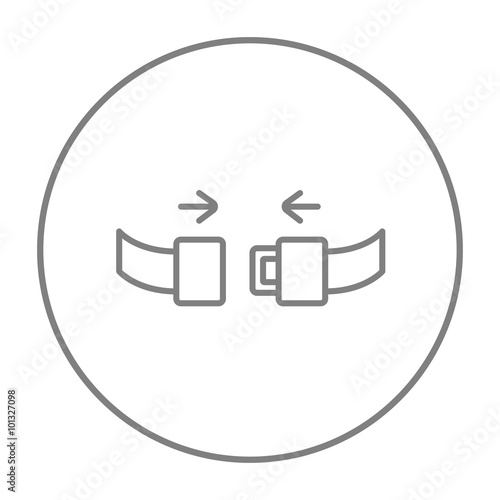 Seat belt line icon.