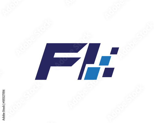 FI digital letter logo