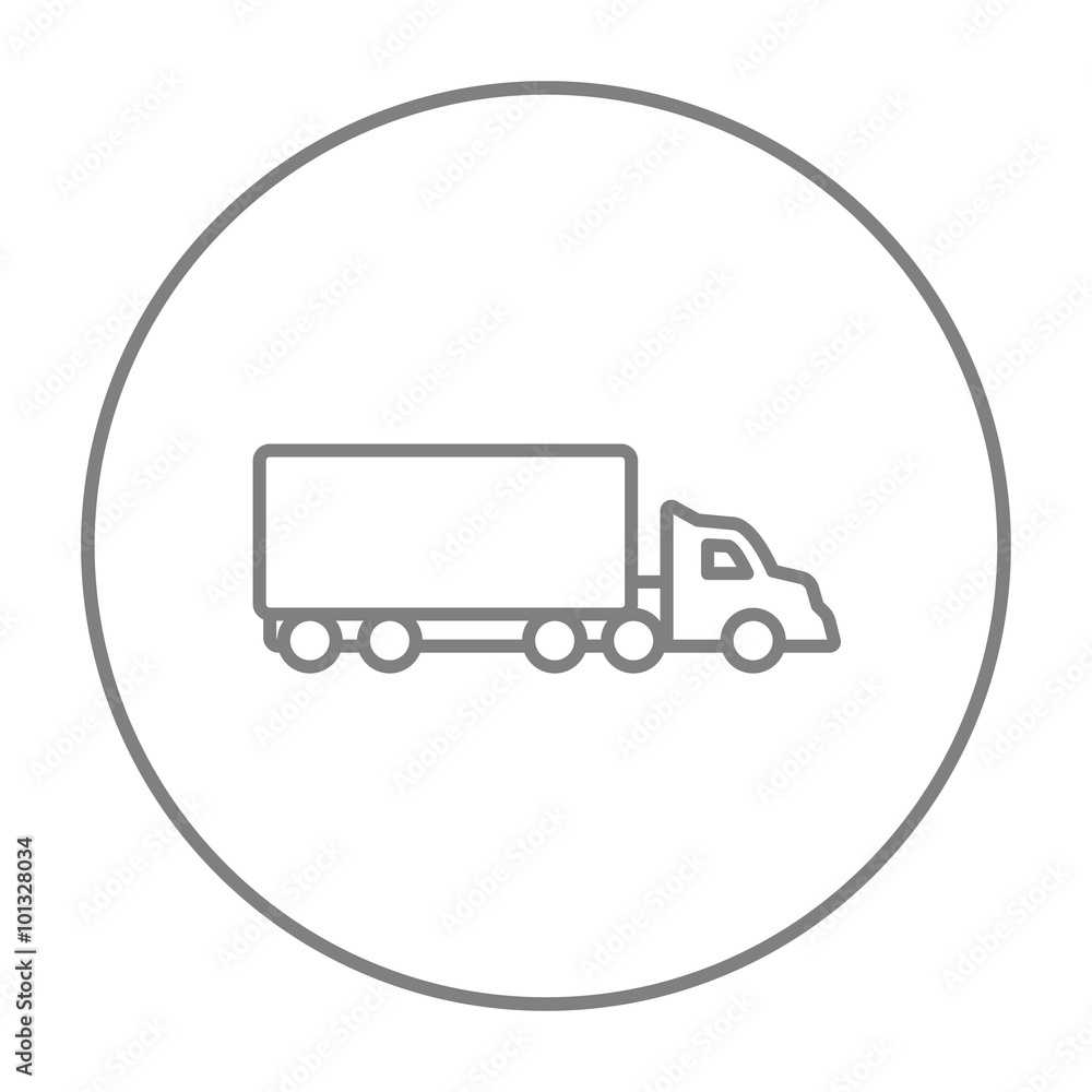 Delivery truck line icon. Delivery truck line icon.