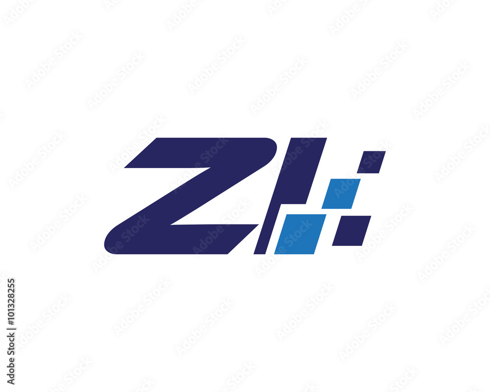 ZI digital letter logo