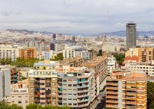 View of Barcelona from the top.