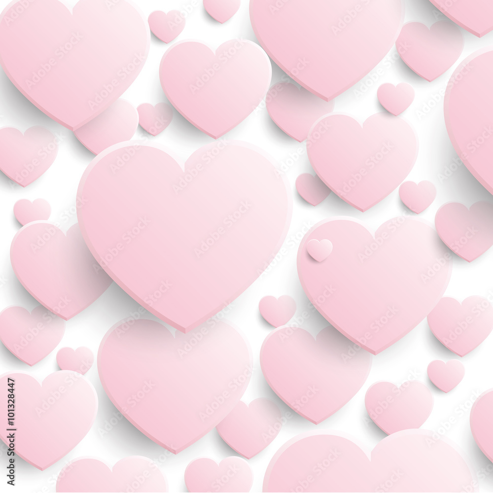 Pink hearts - Valentine's Day vector illustration Pink hearts - Valentine's Day vector illustration