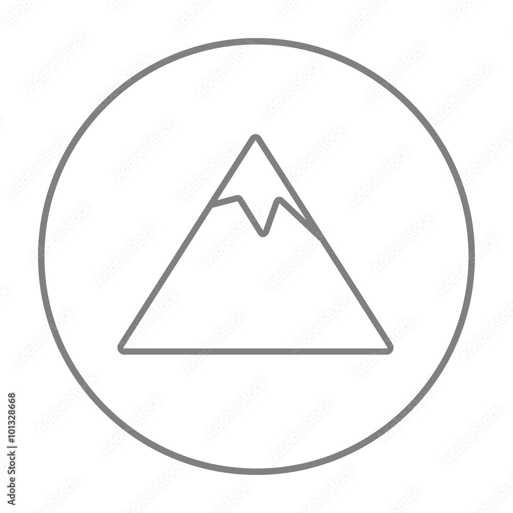 Mountain line icon. Mountain line icon.