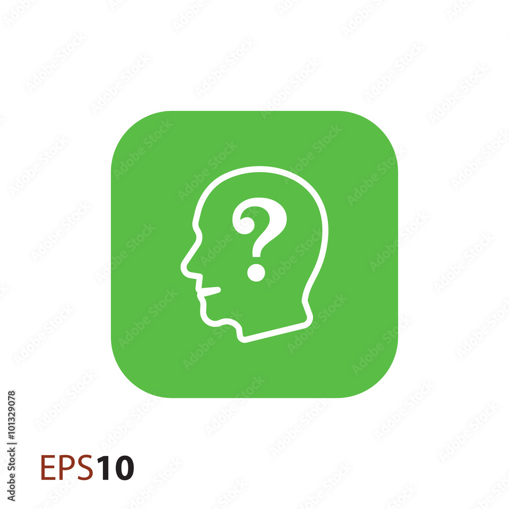 Question in mind icon for web and mobile Question in mind icon for web and mobile