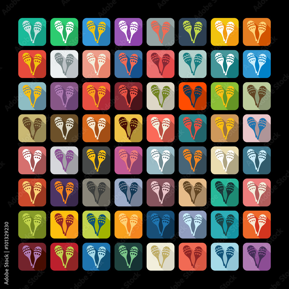 Flat design: maracas Flat design: maracas
