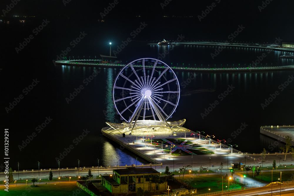 Ferris wheel in Baku. The Republic of Azerbaijan