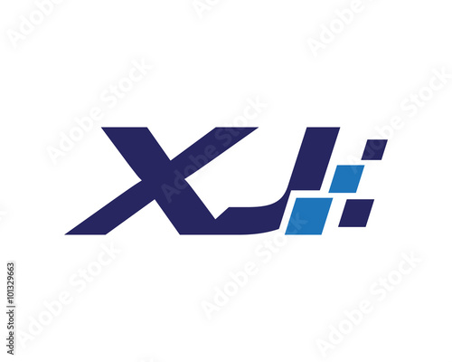 XJ digital letter logo