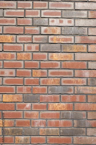 Brick wall made of natural brick