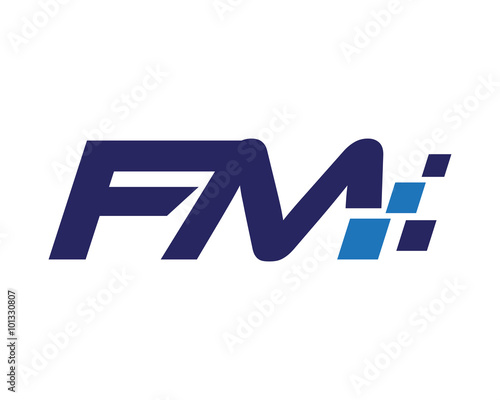 FM digital letter logo