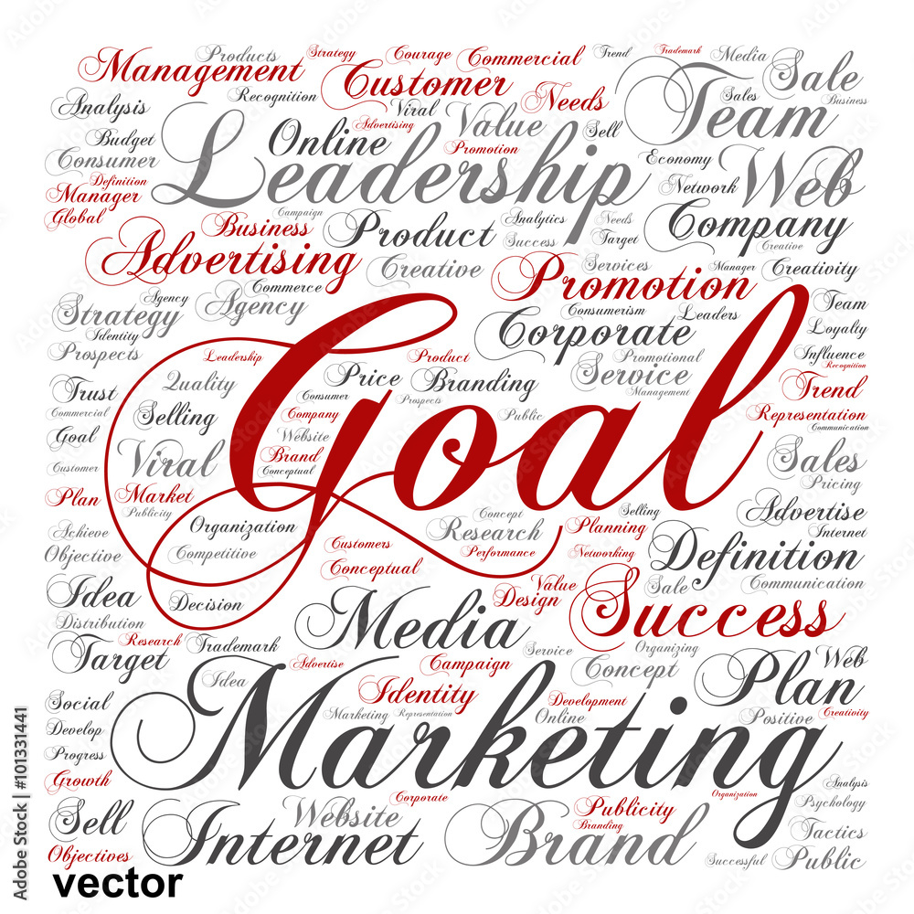 Fototapeta premium Vector conceptual business leadership word cloud