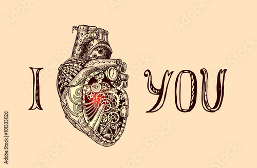  illustration of mechanical heart 