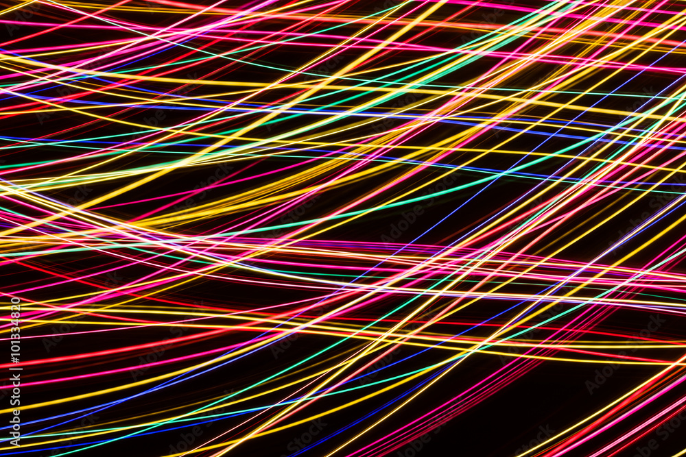 Modern art. Long exposure neon lights texture.