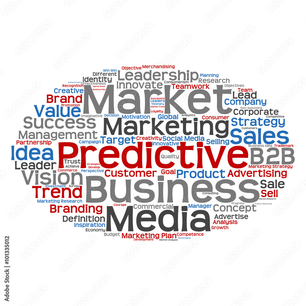 Conceptual business marketing word cloud