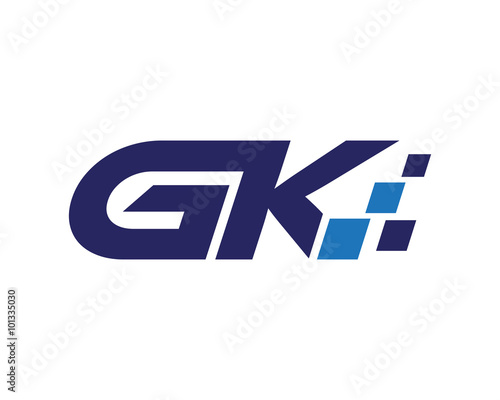 GK digital letter logo