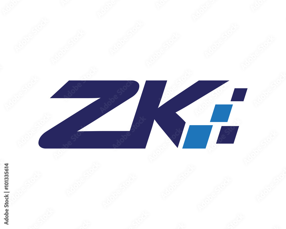 ZK digital letter logo ZK digital letter logo