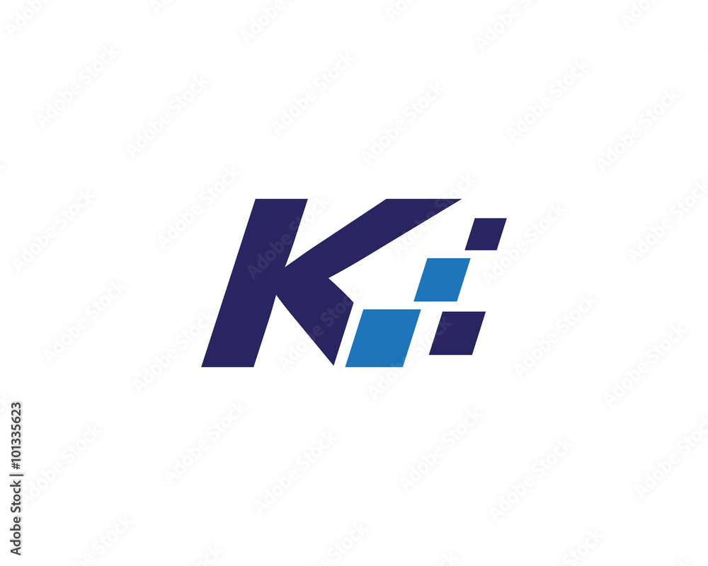 K digital letter logo