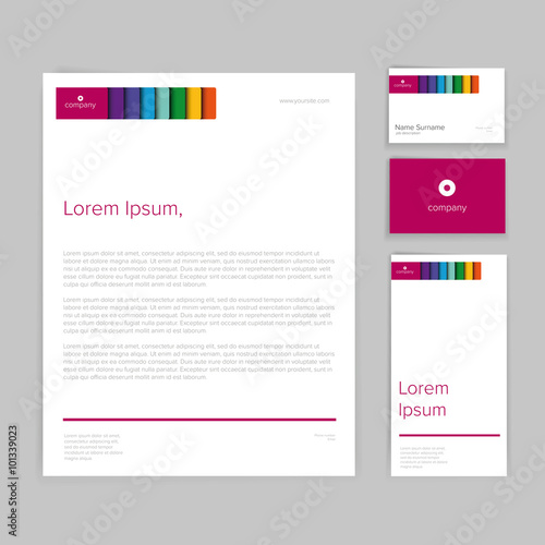 Colorful corporate identity vector