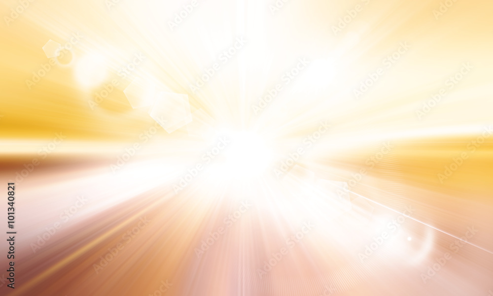 Φωτογραφία Centered yellow orange summer sun light burst. If you enjoy the