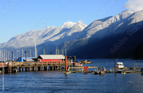 Early morning winter landscape in Horseshoe Bay, British Columbia, Canada. Hat, Brunswick and Harvey Mountains in the background. © Marius M. Grecu