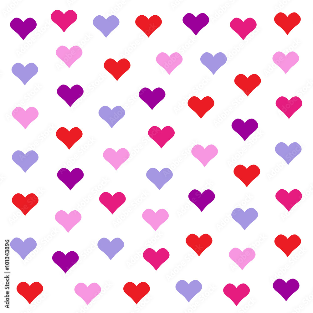 Lovely heart background in pretty colors. Valentine's Day vector design