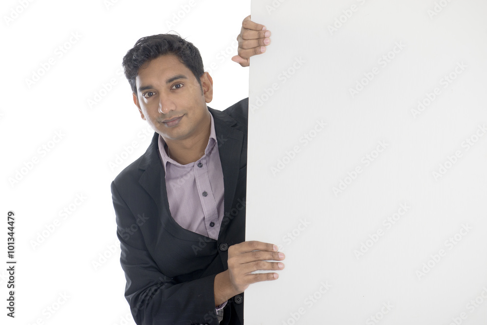 business male holding blank cardboard business male holding blank cardboard