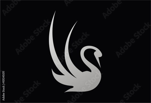 Fototapeta Naklejka Na Ścianę i Meble -  Swan Logo Vector Design