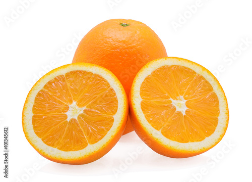  orange fruit isolated on white background