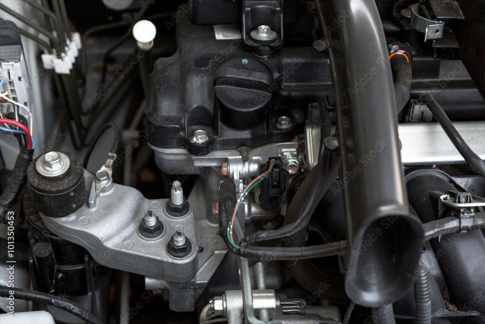 detail of a car engine detail of a car engine