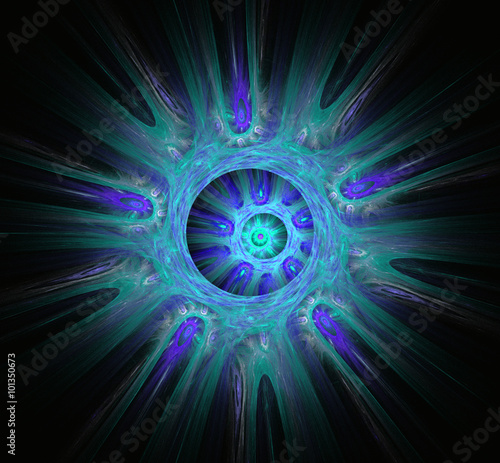 Abstract fractal design. Surreal star.