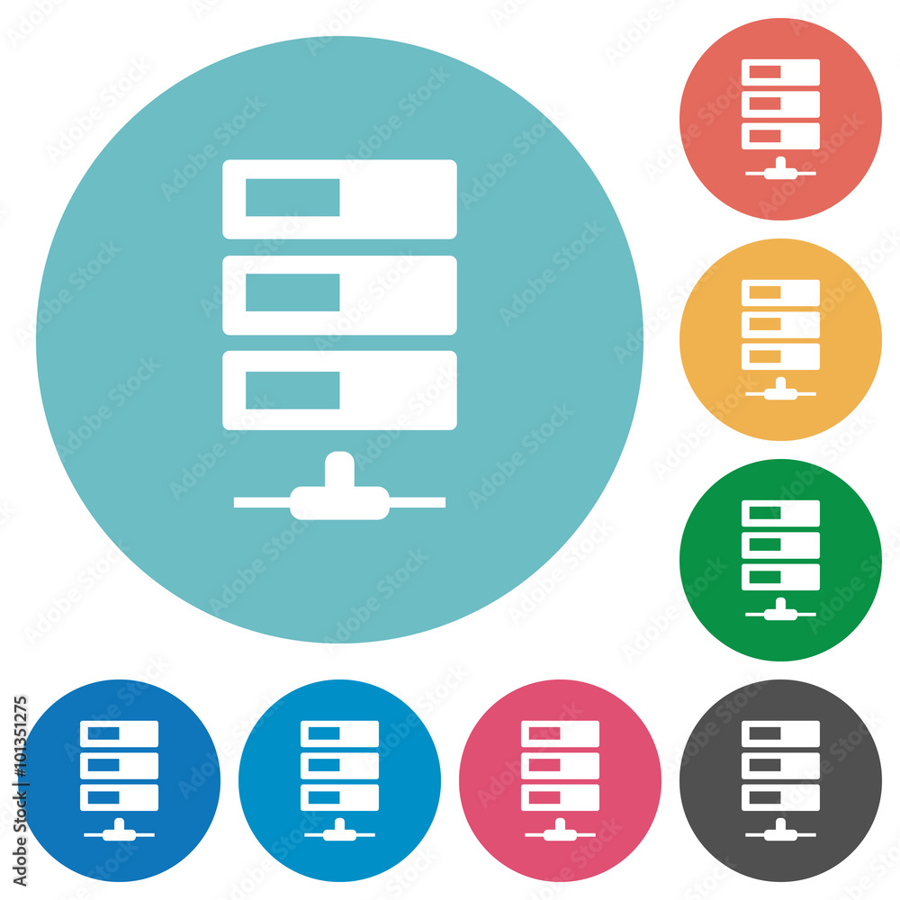 Flat data network icons Flat data network icons