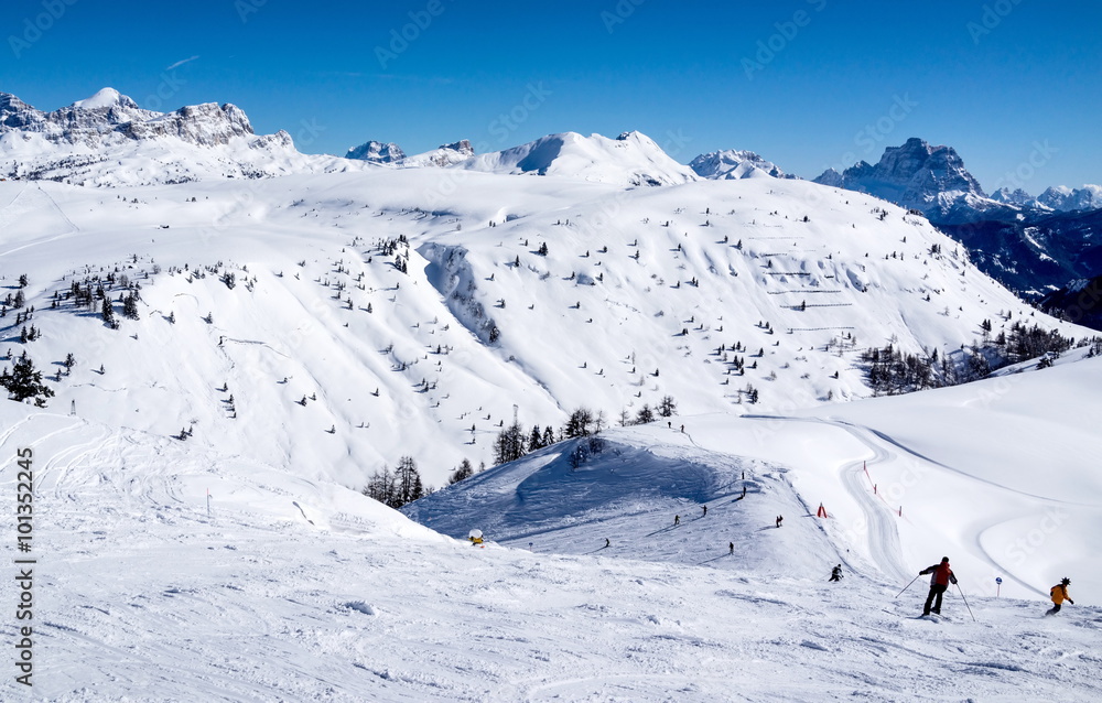 Ski resort Val Gardena, Italy