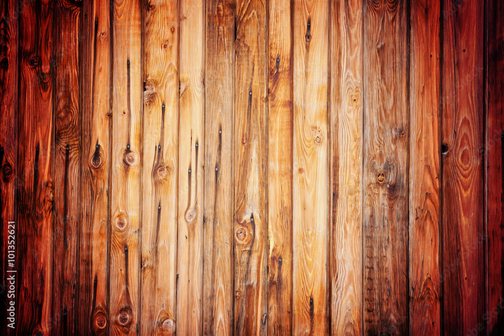 Naklejka premium Rustic vintage wood pattern with vignette