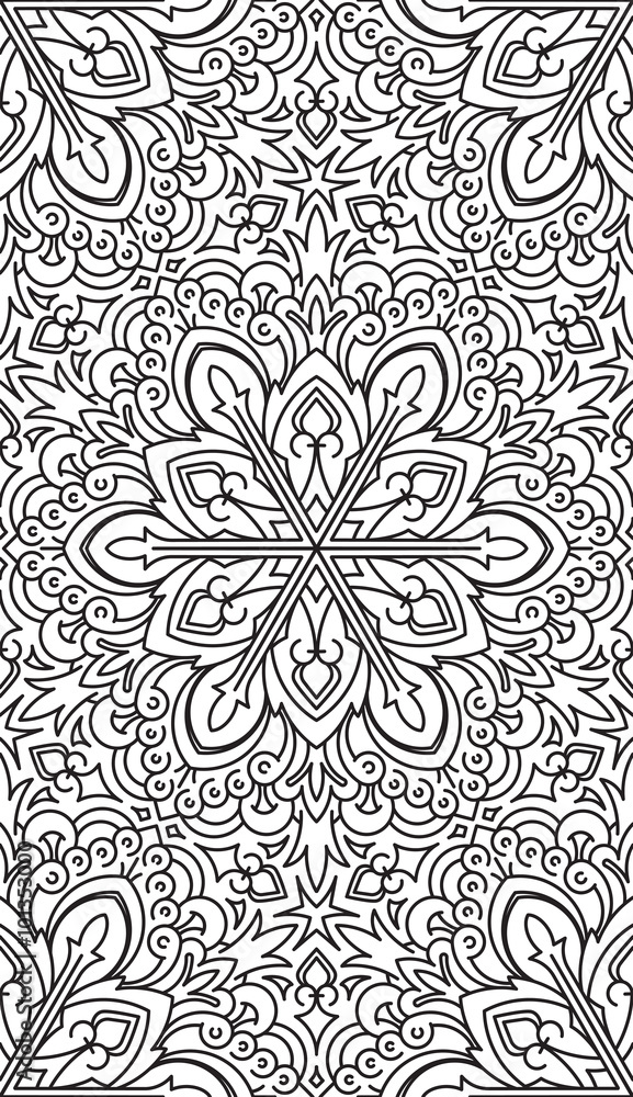Seamless Abstract Tribal Black-White Pattern. Hand Drawn Ethnic Seamless Abstract Tribal Black-White Pattern. Hand Drawn Ethnic