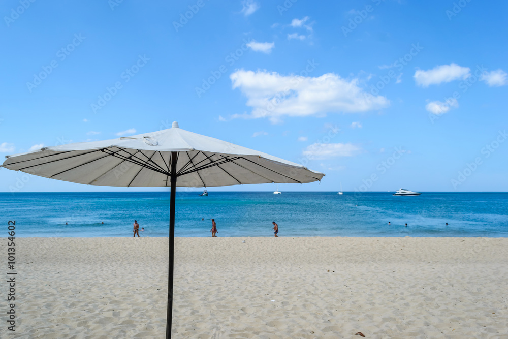 the umbrella on the layan beach Phuket, Thailand