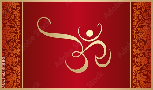 aum syllable, paisley design ,Hinduism, India