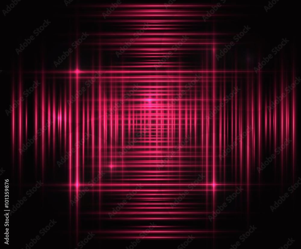 Abstract digital red light effect background.
