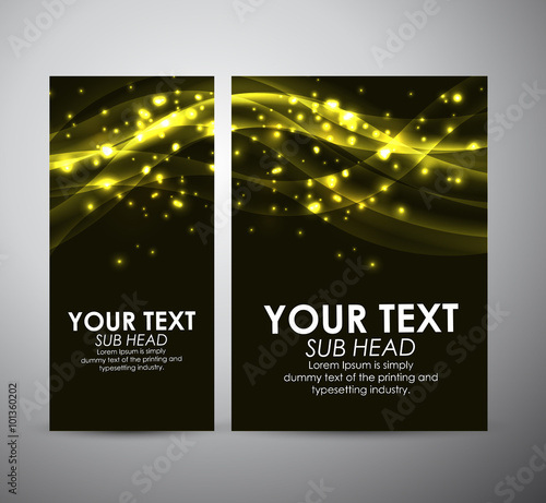Abstract yellow shining line. Graphic resources design template. Vector illustration