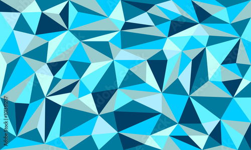 Blue Ice Low Poly Art Background