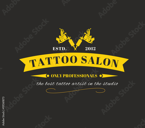 Design of a logo with a tattoo machines