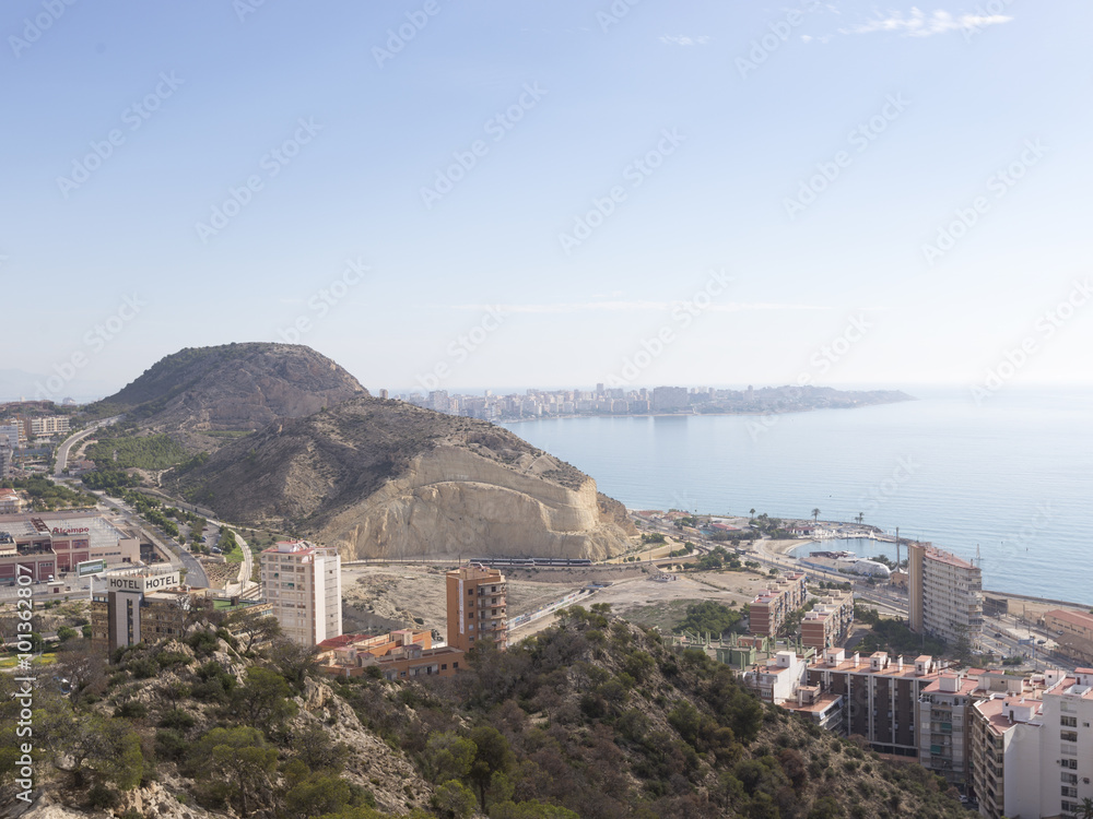 The coastline of the city of Alicante