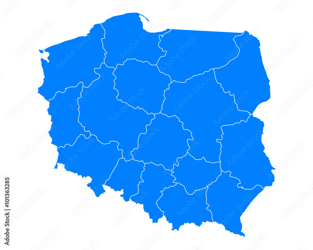 Fototapeta premium Karte von Polen